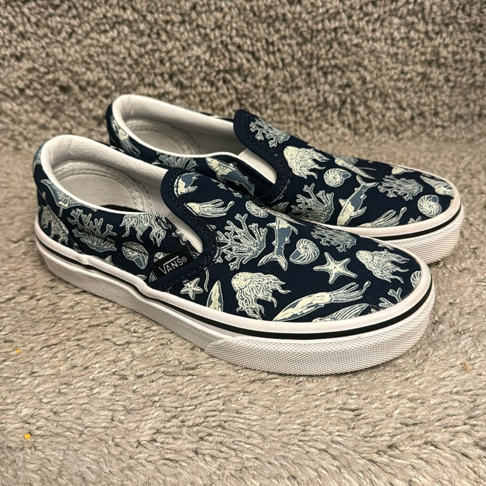 Vans Junior Classic Slip-On Shoes glow in the dark sea creatures